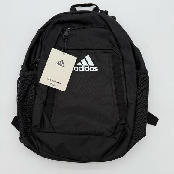 ADIDAS EXCEL 6 Active Padded Comfortable Black Essential Backpack NWT - Picture 6 of 7